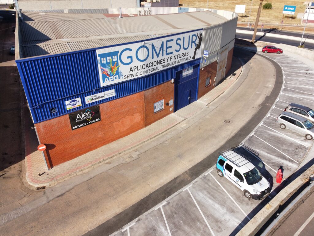 Fachada Empresa Gomesur VIsta de Dron